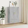 Image de vidaXL Highboard gris béton 69,5x31x115 cm Bois composite