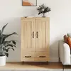 Image de vidaXL Highboard chêne Sonoma 69,5x31x115 cm Matériau dérivé du bois