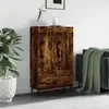 Image de vidaXL Highboard chêne fumé 69,5x31x115 cm Bois composite