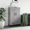 Image de vidaXL Highboard Gris Sonoma 69,5x31x115 cm Matériau dérivé du bois
