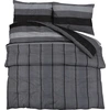 Image de vidaXL Ensemble de literie gris foncé 200x200 cm coton