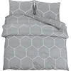 Image de vidaXL Ensemble de literie Gris 200x200 cm coton