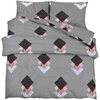 Image de vidaXL Ensemble de literie Gris 140x200 cm coton