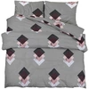 Image de vidaXL Ensemble de literie Gris 200x200 cm coton