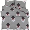 Image de vidaXL Ensemble de literie Gris 240x220 cm coton