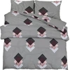 Image de vidaXL Ensemble de literie Gris 200x220 cm coton