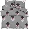 Image de vidaXL Ensemble de literie Gris 260x220 cm Coton