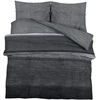 Image de vidaXL Ensemble de literie gris foncé 200x200 cm coton