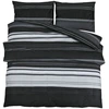 Image de vidaXL Ensemble de literie noir et blanc 240x220 cm coton
