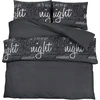 Image de vidaXL Ensemble de literie noir 200x200 cm coton