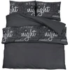Image de vidaXL Ensemble de literie noir 200x200 cm coton