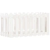 Image de vidaXL Lit surélevé Design clôture à lattes Blanc 100x50x50 cm Pin massif