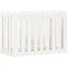 Image de vidaXL Lit surélevé Design clôture à lattes Blanc 100x50x70 cm Pin massif