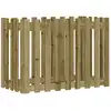 Image de vidaXL Lit surélevé Design clôture à lattes 100x50x70 cm Bois de pin imprégné