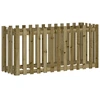 Image de vidaXL Lit surélevé Design clôture à lattes 150x50x70 cm Bois de pin imprégné