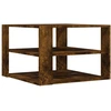 Image de vidaXL Table basse chêne fumé 59,5x59,5x40 cm Bois composite