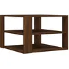 Image de vidaXL Table basse marron imitation chêne 59,5x59,5x40 cm Matériau dérivé du bois
