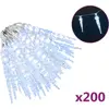 Image de vidaXL Guirlande lumineuse de Noël 200 LED blanc froid 20 m acrylique PVC