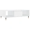 Image de vidaXL Table basse blanc brillant 104x60x35 cm Bois composite