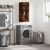 Image de vidaXL Armoire murale chêne fumé 34,5x34x90 cm