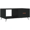 Image de vidaXL Table basse noire 90x50x40 cm bois composite