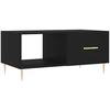 Image de vidaXL Table basse noire 90x50x40 cm bois composite