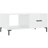 Image de vidaXL Table basse blanc brillant 90x50x40 cm bois composite
