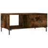 Image de vidaXL Table basse chêne fumé 90x50x40 cm bois composite