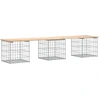 Image de vidaXL Banc de jardin en gabions 203x44x42 cm Pin massif