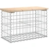 Image de vidaXL Banc de jardin en gabions 63x31,5x42 cm Pin massif