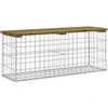 Image de vidaXL Banc de jardin en gabions 103x31,5x42 cm Bois de pin imprégné