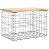 Image de vidaXL Banc de jardin en gabions 63x44x42 cm pin massif