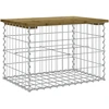 Image de vidaXL Banc de jardin en gabions 63x44x42 cm Bois de pin imprégné