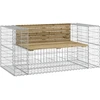 Image de vidaXL Banc de jardin en gabions 143x71x65,5 cm Bois de pin imprégné