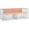 Image de vidaXL Banc de jardin en gabions 184x71x65,5 cm Bois massif Douglas