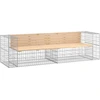 Image de vidaXL Banc de jardin en gabions 244x71x65,5 cm Pin massif
