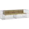 Image de vidaXL Banc de jardin en gabions 244x71x65,5 cm Bois de pin imprégné