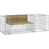 Image de vidaXL Banc de jardin avec gabion Bois de pin imprégné