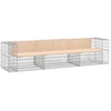 Image de vidaXL Banc de jardin en gabions 287x71x65,5 cm Pin massif
