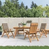 Image de vidaXL Chaises de jardin avec coussins 4 pcs. Bois massif teck