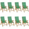 Image de VidaXL 3196528, Terrasse, Assise rembourrée, Polyester, Vert, 110 kg, 600 mm