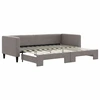 Image de vidaXL Lit de jour extensible Taupe 80x200 cm Tissu