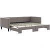 Image de vidaXL Lit de jour extensible Taupe 90x200 cm Tissu