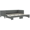 Image de vidaXL Lit de jour extensible gris foncé 90x190 cm Tissu