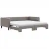 Image de vidaXL Lit de jour extensible avec matelas Taupe 100x200 cm Tissu