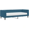 Image de vidaXL Lit de jour avec matelas bleu 80x200 cm velours