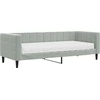 Image de vidaXL Lit de jour avec matelas gris clair 80x200 cm velours