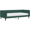 Image de vidaXL Lit de jour avec matelas vert foncé 90x200 cm velours