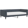 Image de vidaXL Lit de jour avec matelas gris foncé 100x200 cm velours