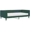 Image de vidaXL Lit de jour avec matelas vert foncé 100x200 cm velours
